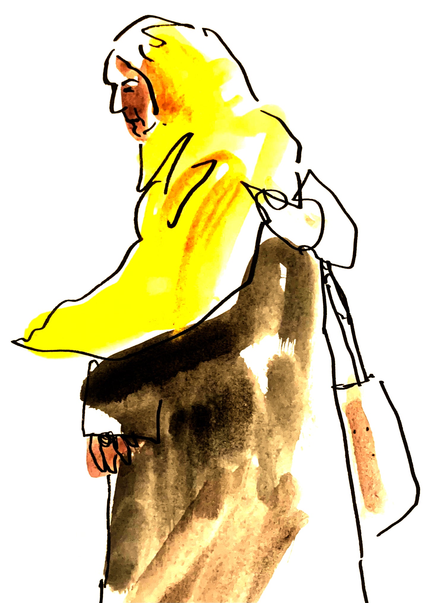 Jerusalem Woman (A4 Artist's Print)