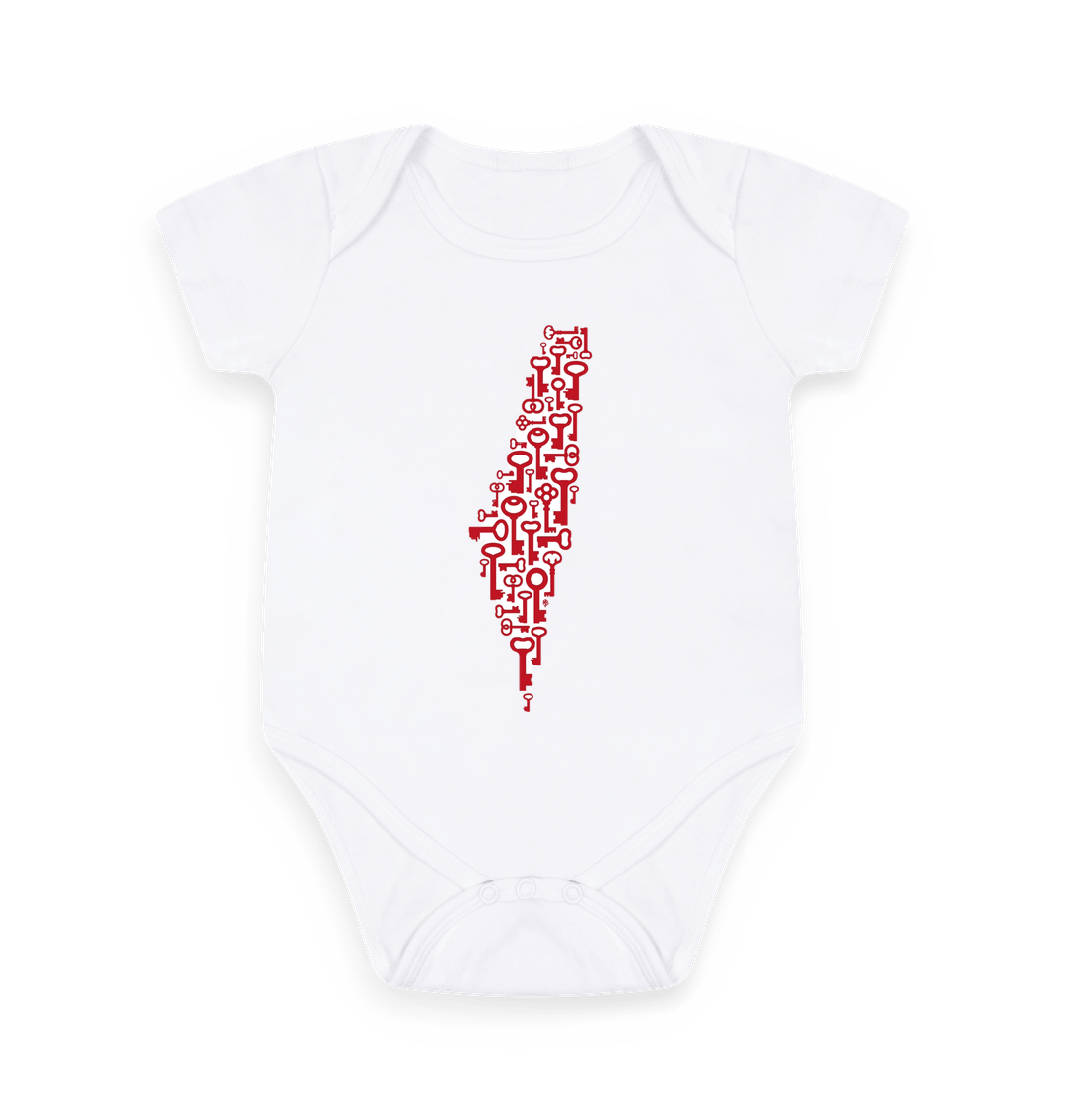 White Printed baby grow