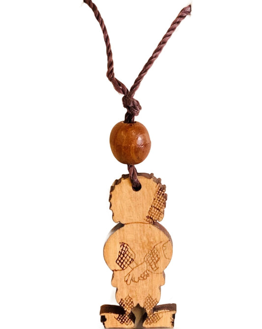 Olive Wood 'Handala' Necklace