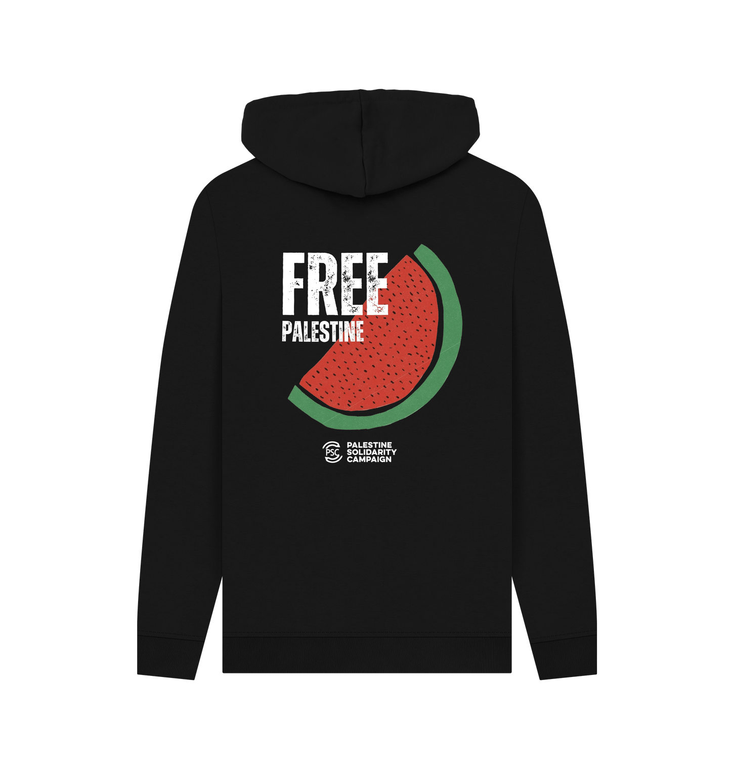 Black Printed Hoody Back