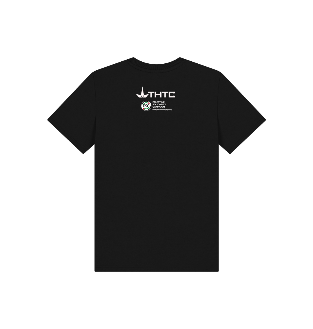 Black Printed Kids T-Shirt Back
