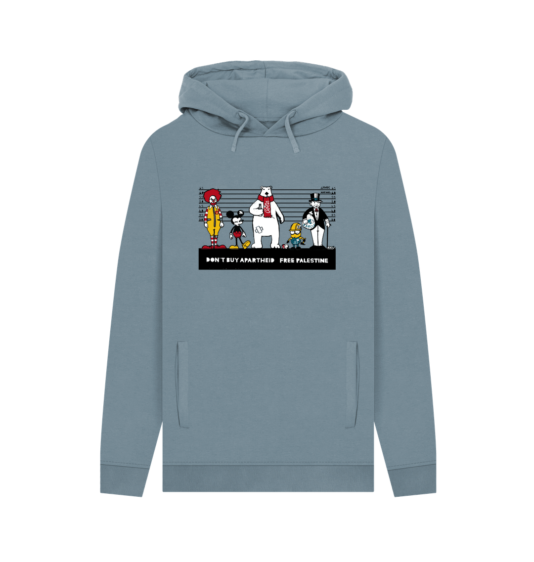 Stone Blue Printed Hoody Front