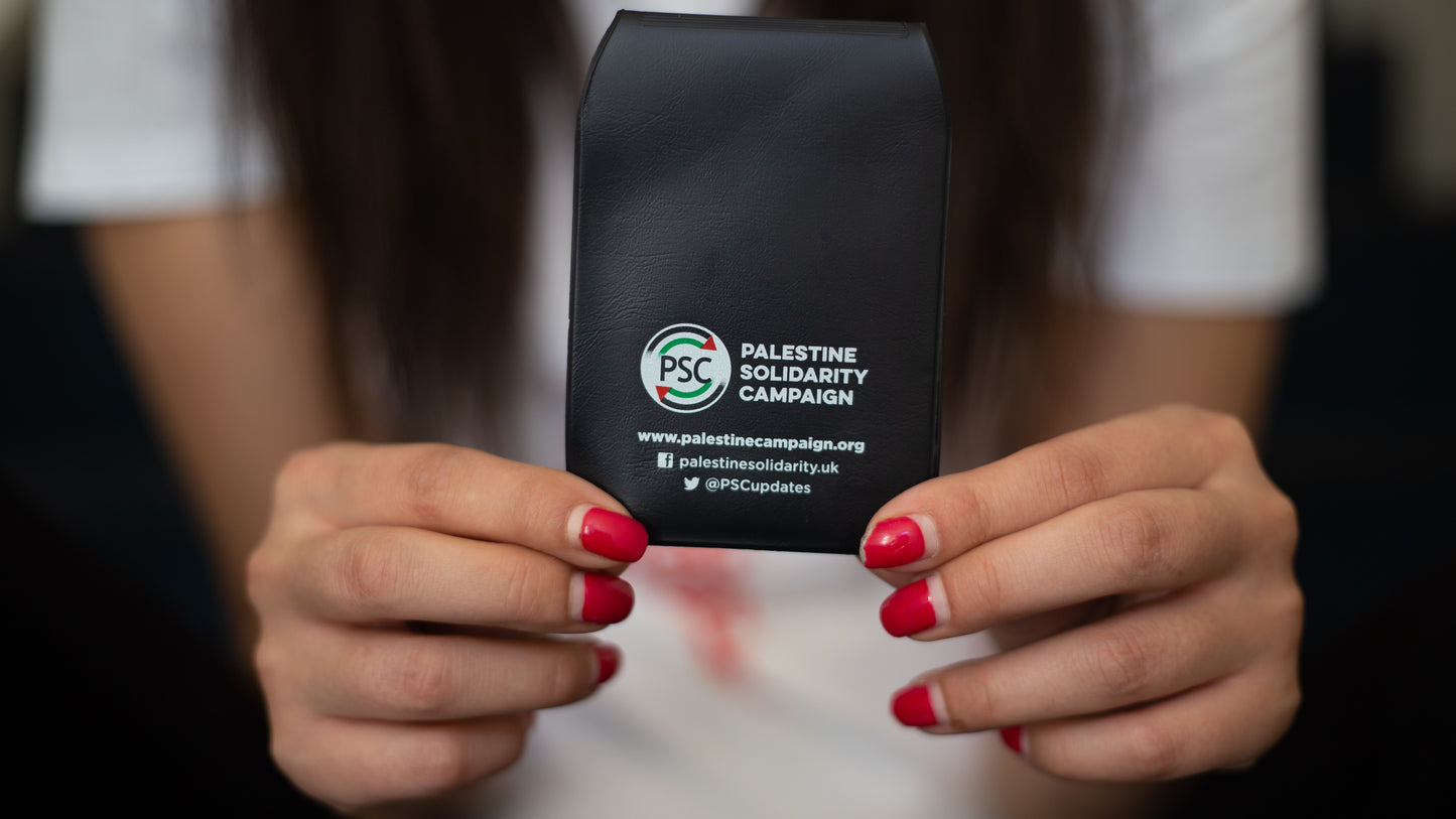 Travelcard Holder 'Stop Arming Israel'