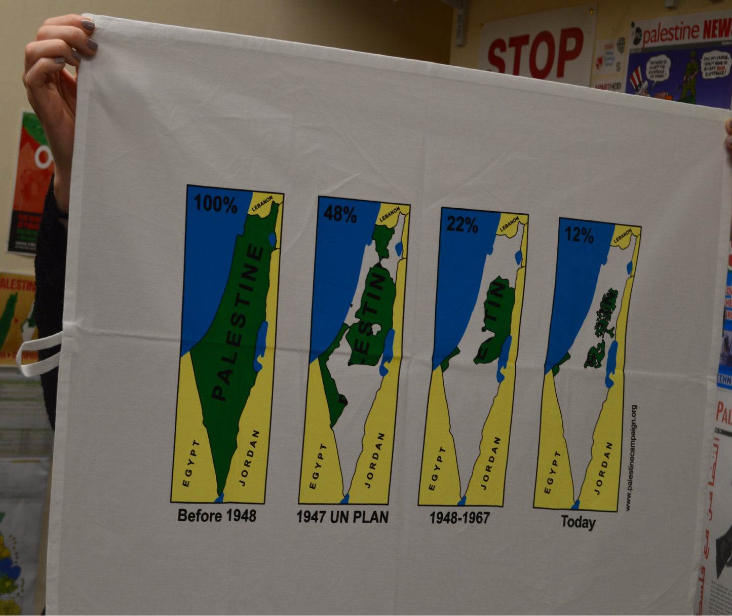 Disappearing Palestine Tea Towel