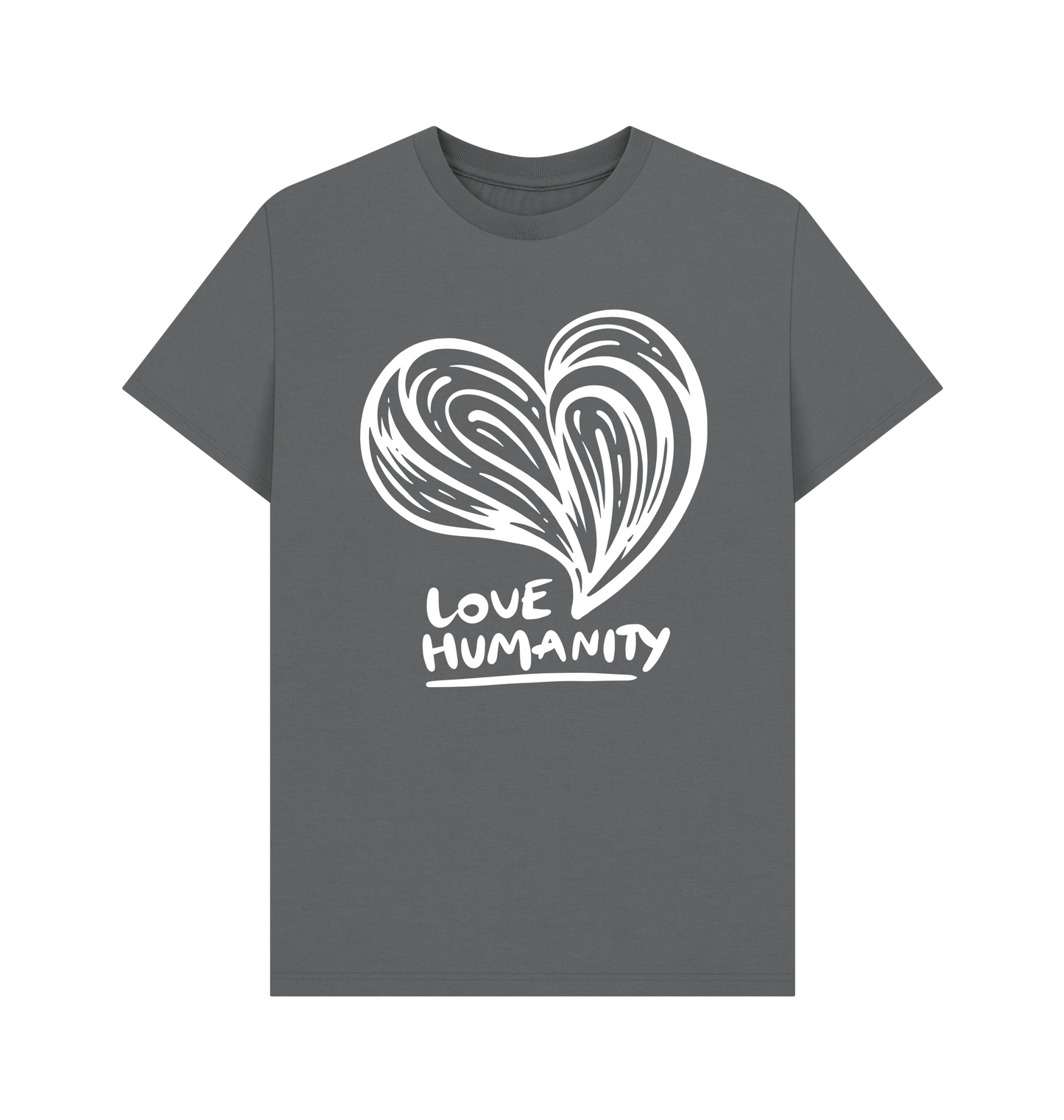 Slate Grey Printed T-shirt Front