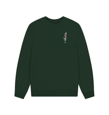 Evergreen Palestine Map - Jumper Navy Blue