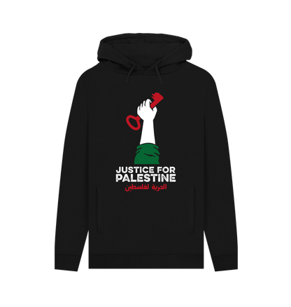 Black Printed Hoody Front