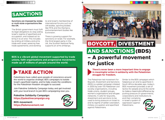 Boycott, Divestment, and Sanctions Leaflet