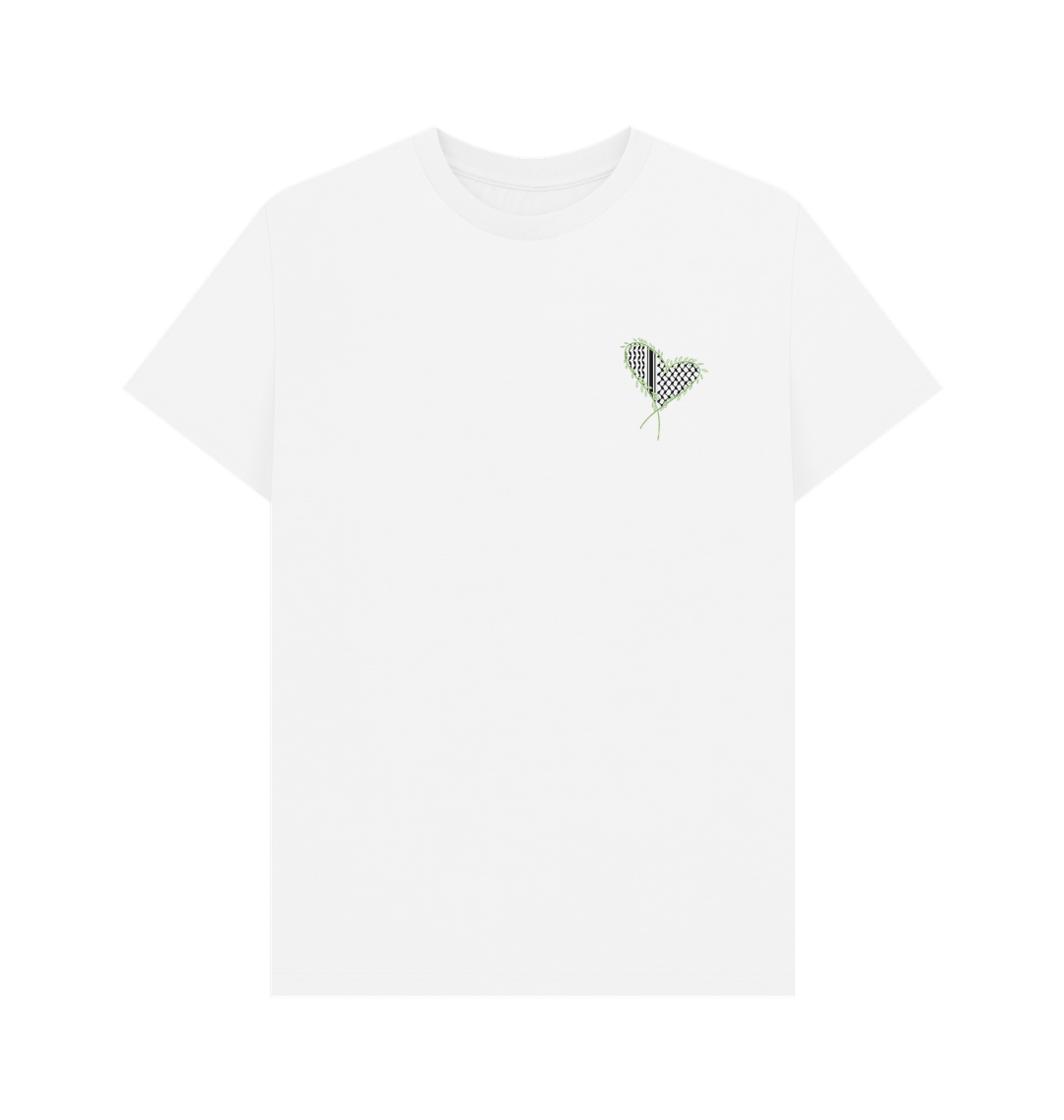 White Keffiyeh Heart T-Shirt