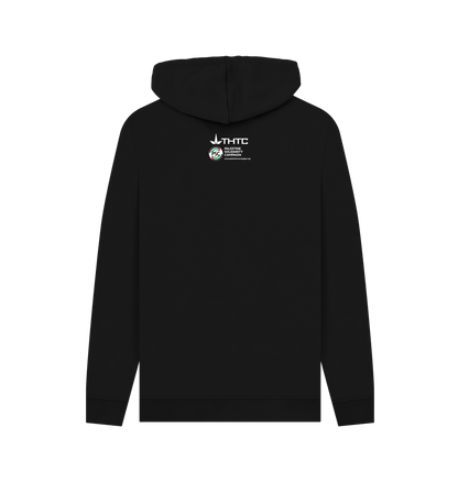 Black Printed Hoody Back
