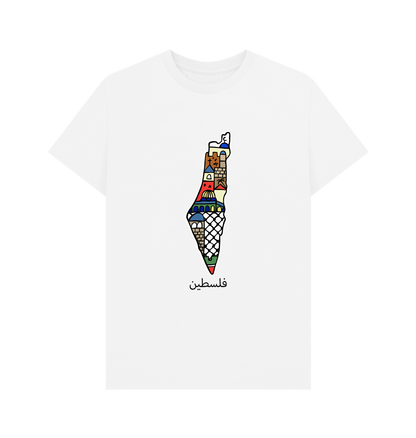 White Palestine Map - T-shirt White