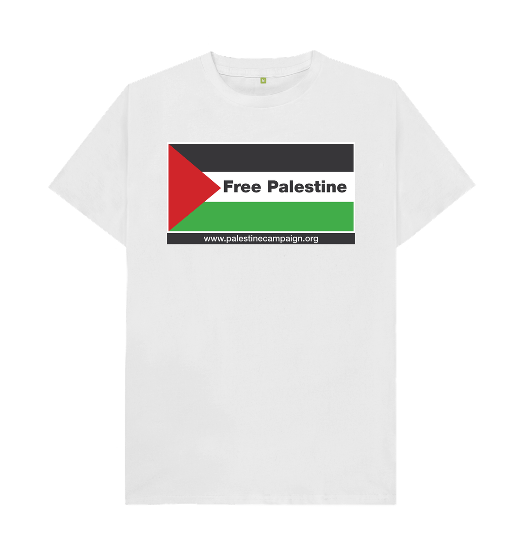 White T-Shirt Free Palestine - Black