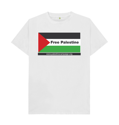 White T-Shirt Free Palestine - Black