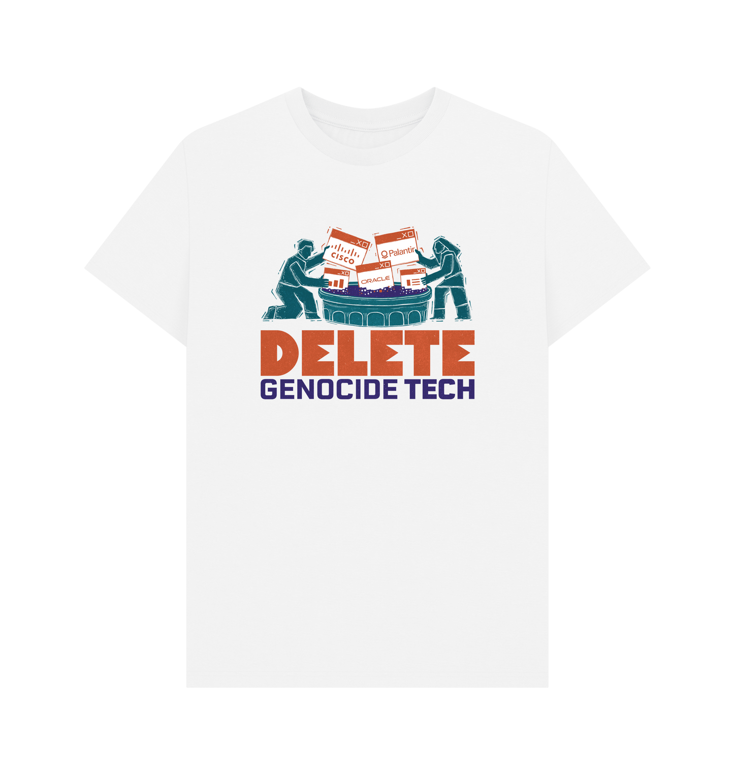 White Printed T-shirt Front