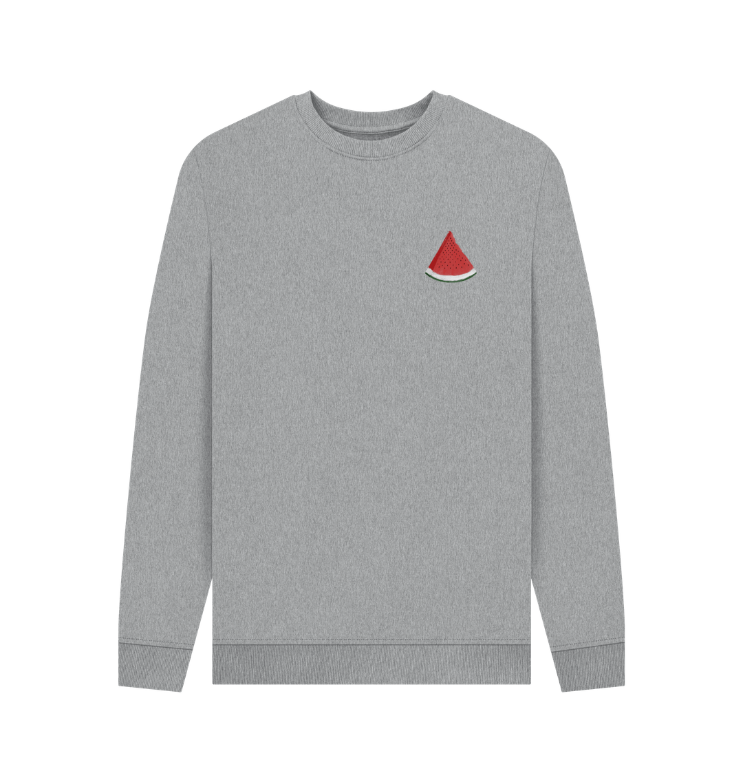 Light Heather Watermelon Crew Neck Jumper