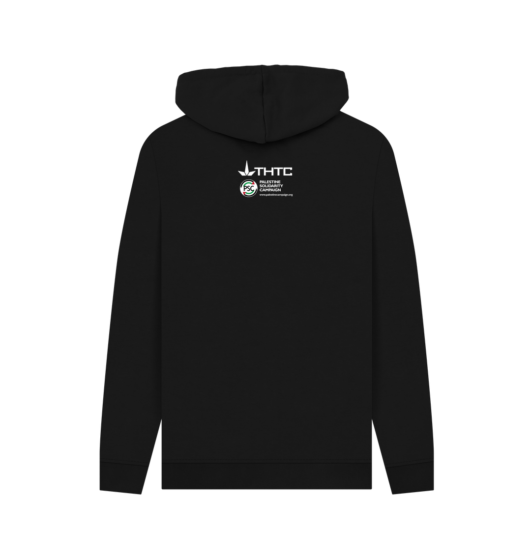 Black Printed Hoody Back