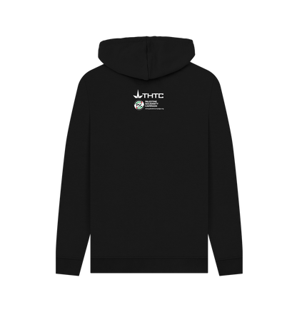 Black Printed Hoody Back
