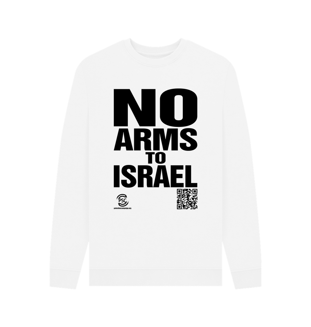 White No Arms To Israel White Sweatshirt