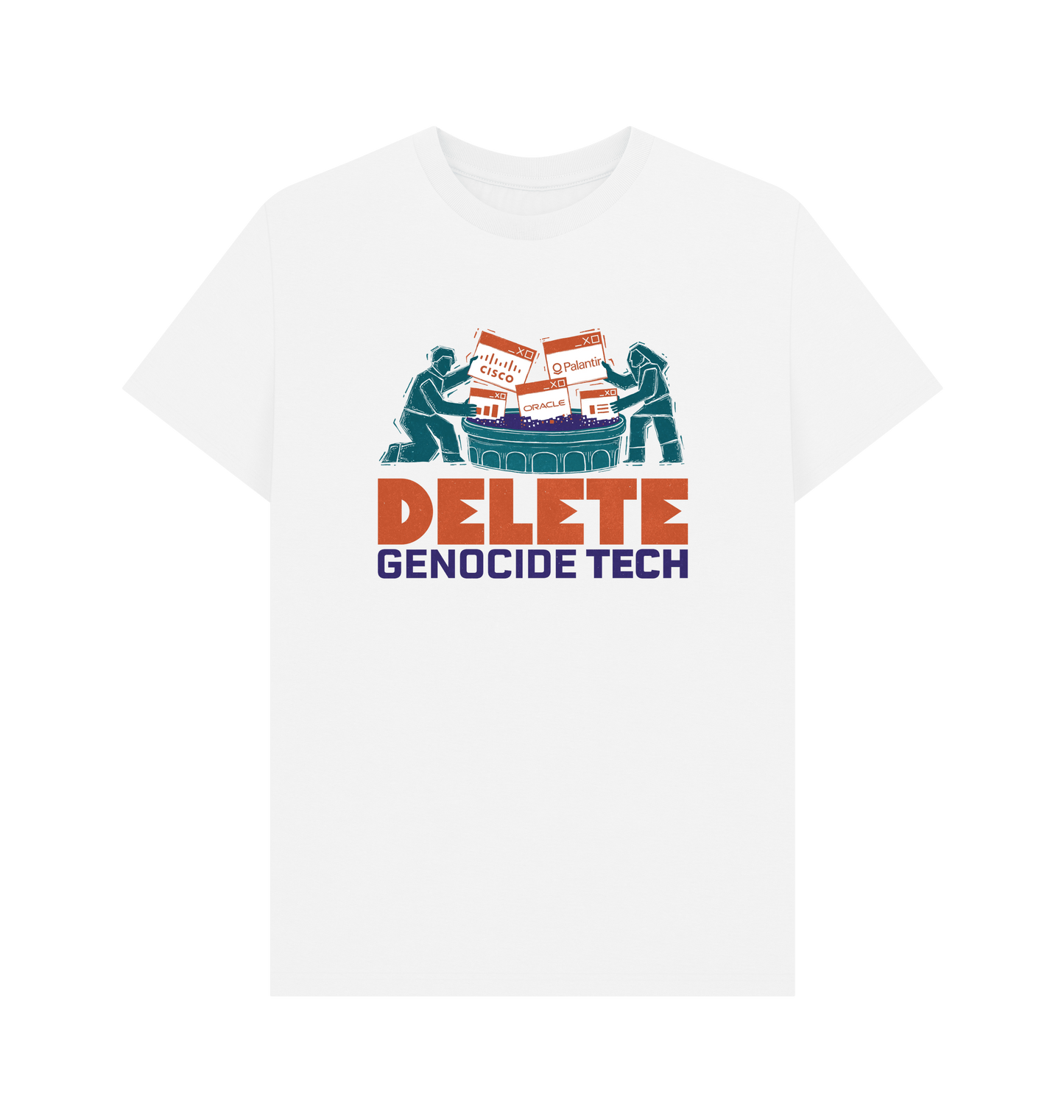 White Printed T-shirt Front