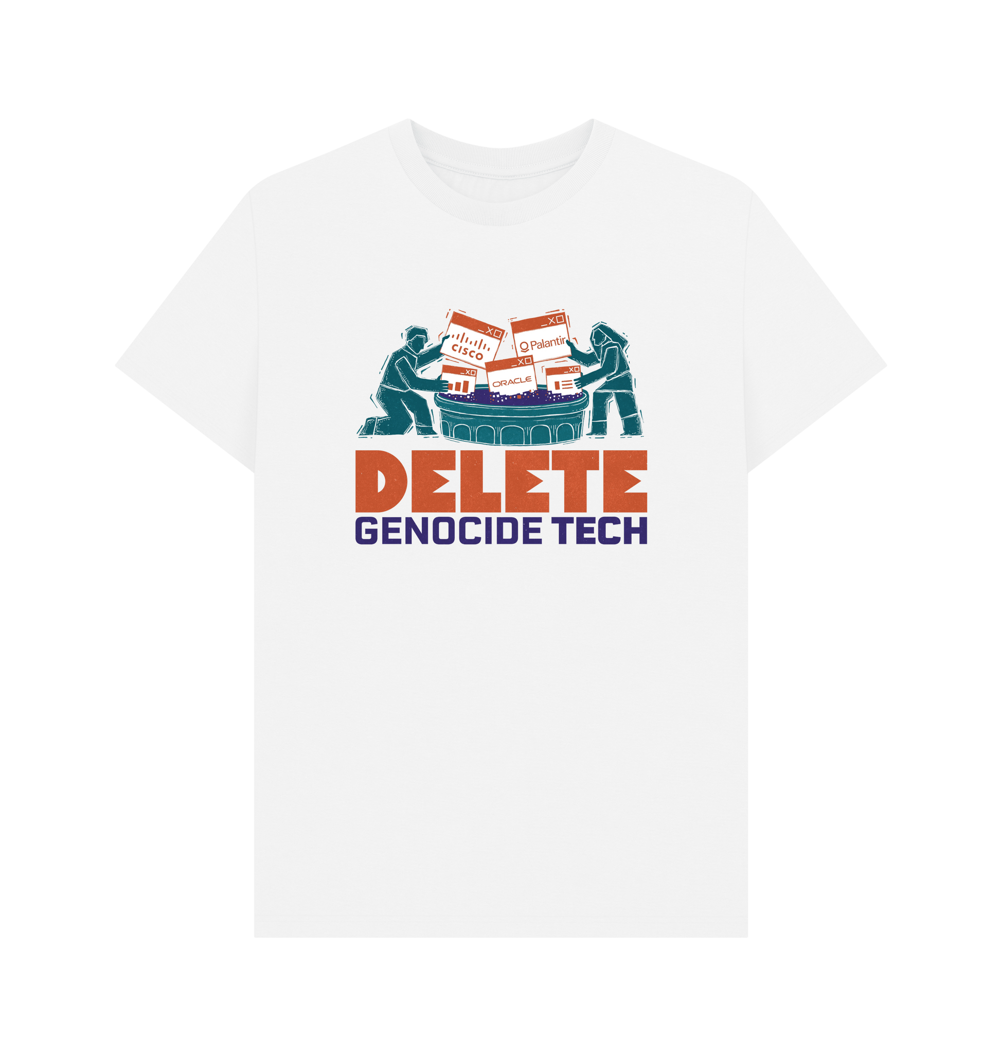 White Printed T-shirt Front