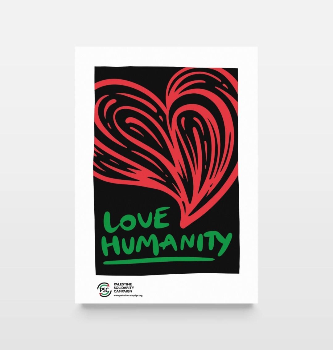 Love Humanity Postcard - Red