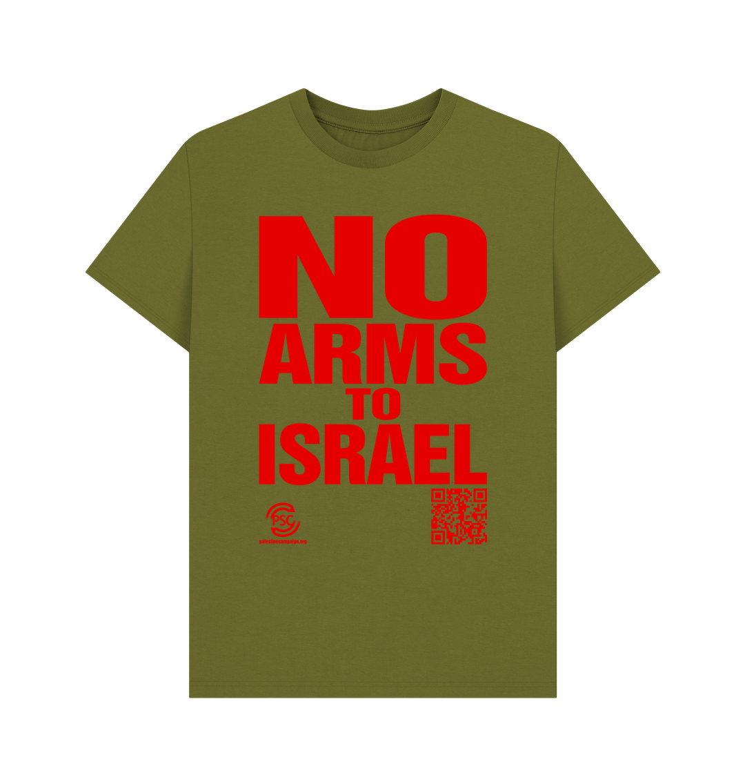 Moss Green No Arms To Israel Green T-shirt