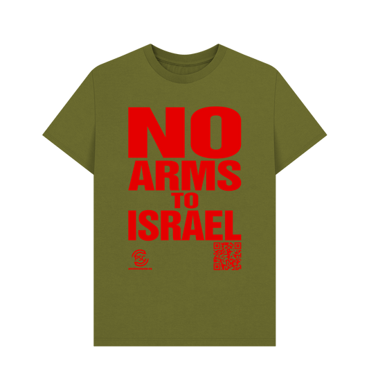 Moss Green No Arms To Israel Green T-shirt