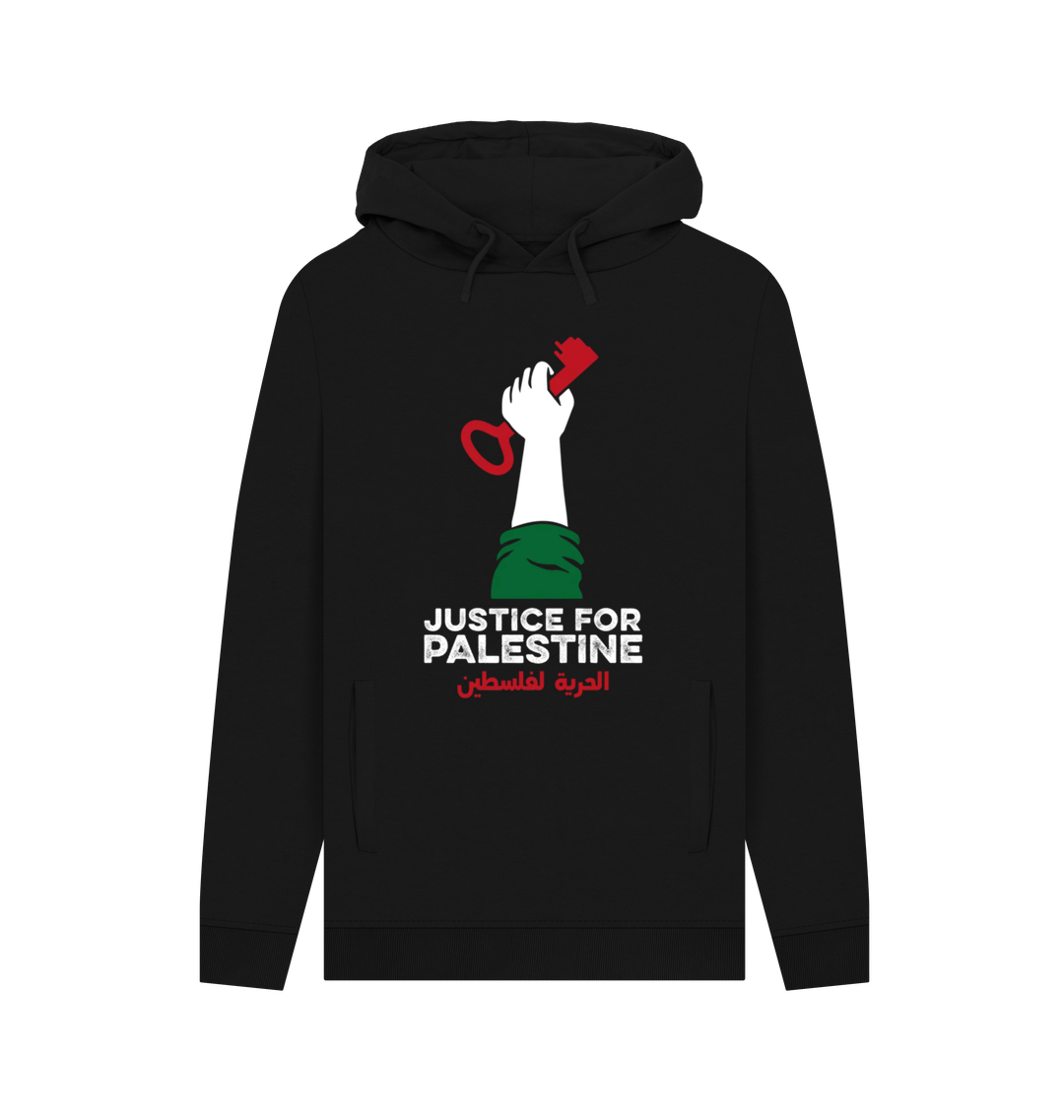 Black Printed Hoody Front