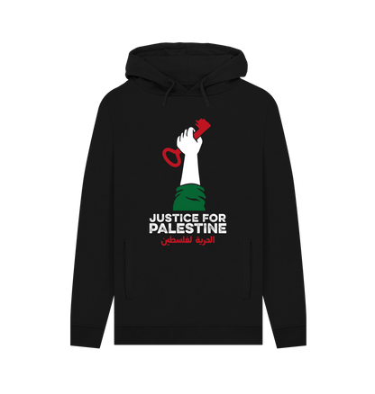Black Printed Hoody Front