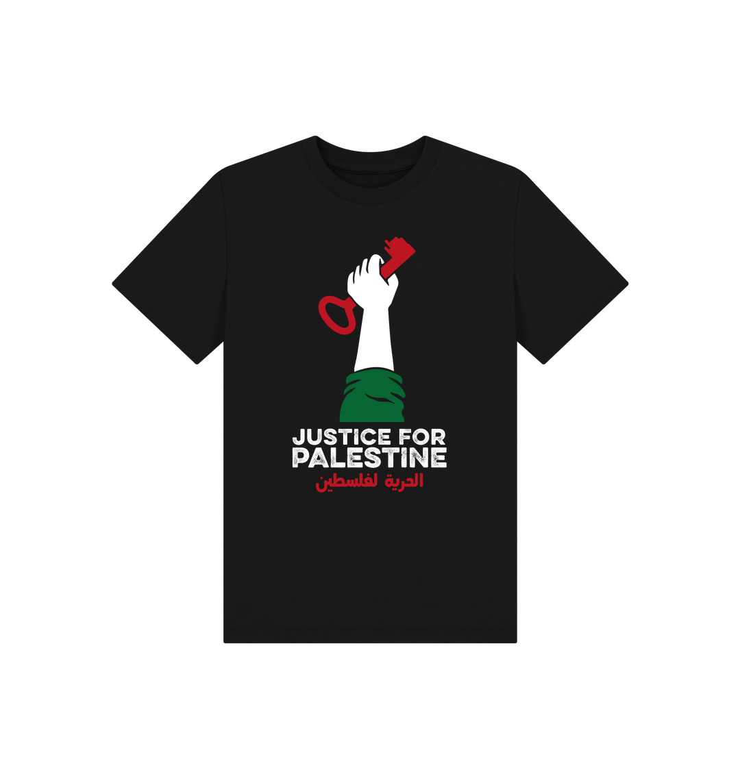 Black Printed Kids T-Shirt
