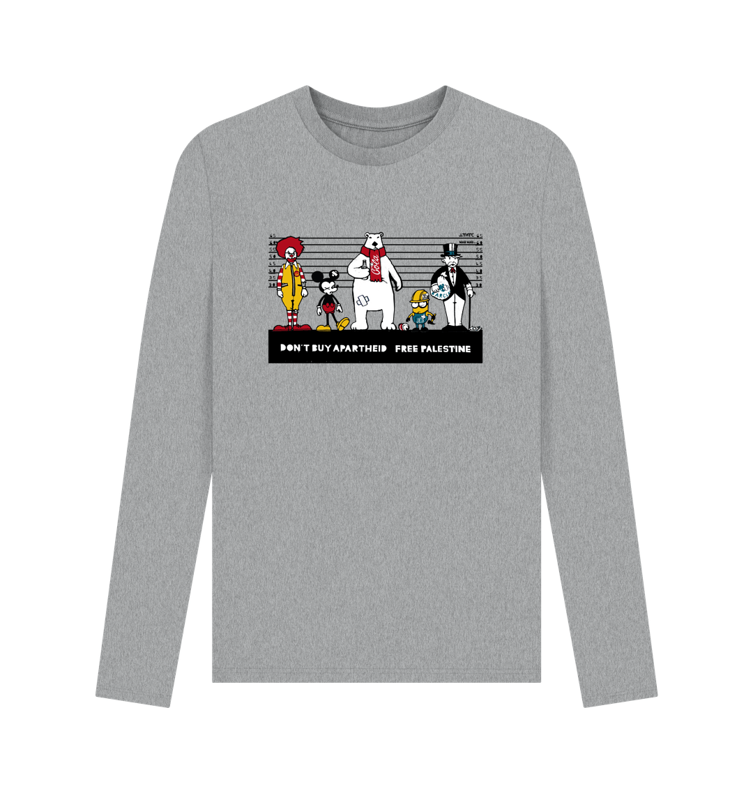 Athletic Grey Printed Long Sleeve T Shirt Front