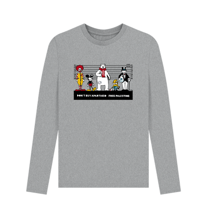 Athletic Grey Printed Long Sleeve T Shirt Front