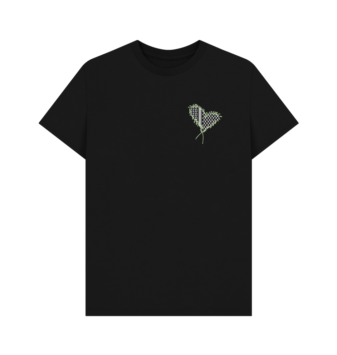 Black Keffiyeh \"Heart \" T-Shirt