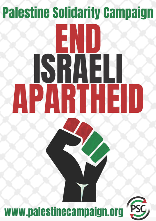 End Israeli Apartheid Placard