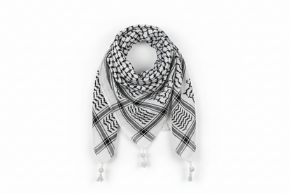 Original Hirbawi Black and White Keffiyeh