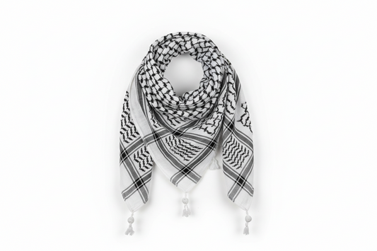 Original Hirbawi Black and White Keffiyeh