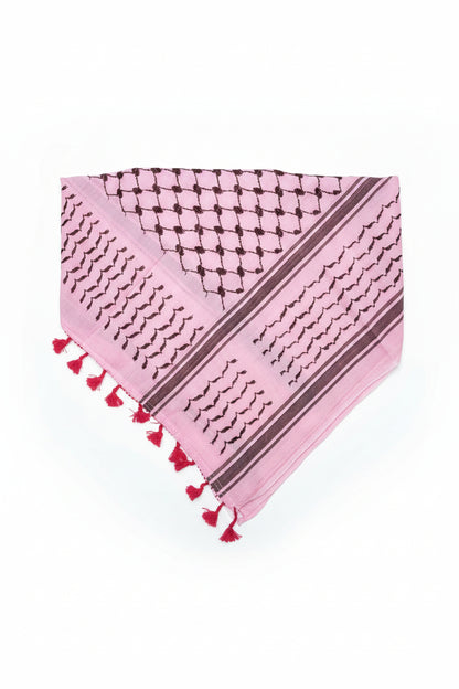 Original Hirbawi Black and Pink Keffiyeh