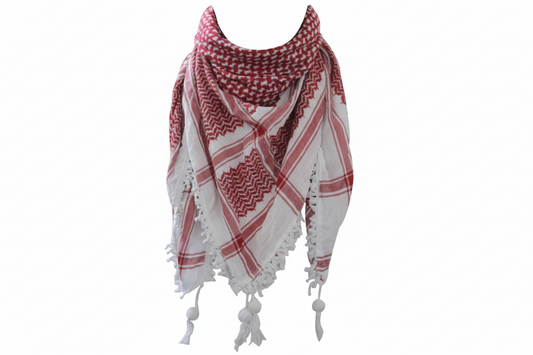 Original Hirbawi Red and White Keffiyeh