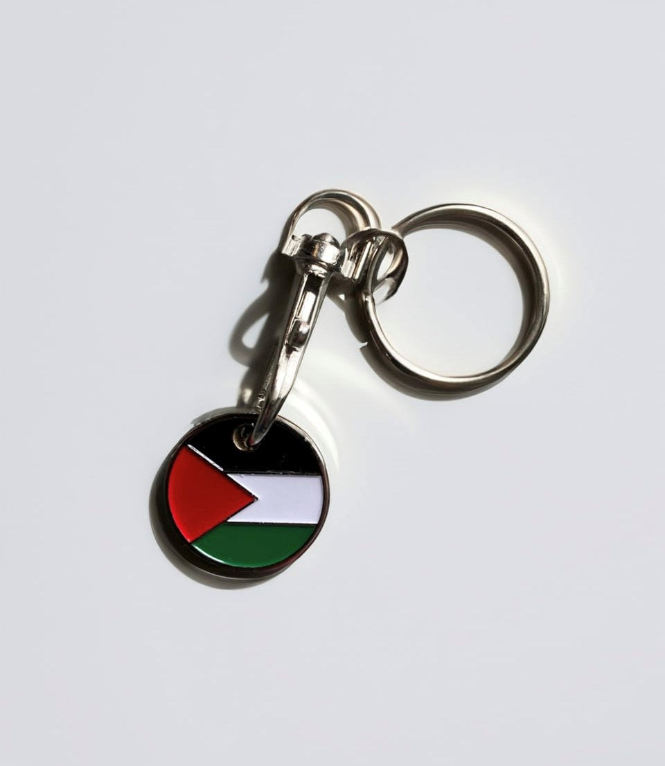 Palestine Flag Round Keyring