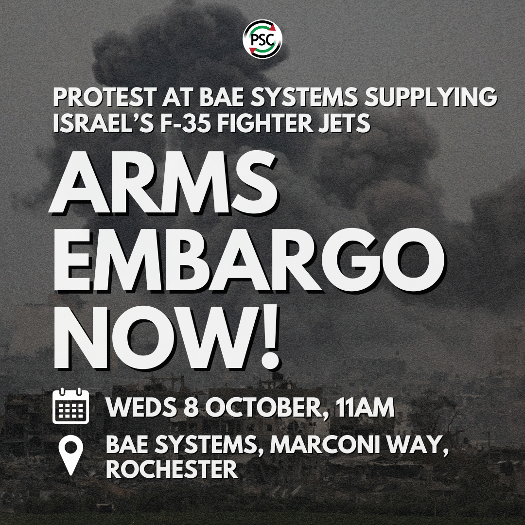 Coach ticket from London to F-35 Protest at BAE Systems in Rochester.