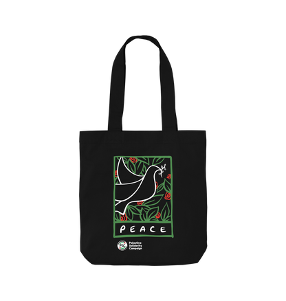 Black Tote Bag - Peace