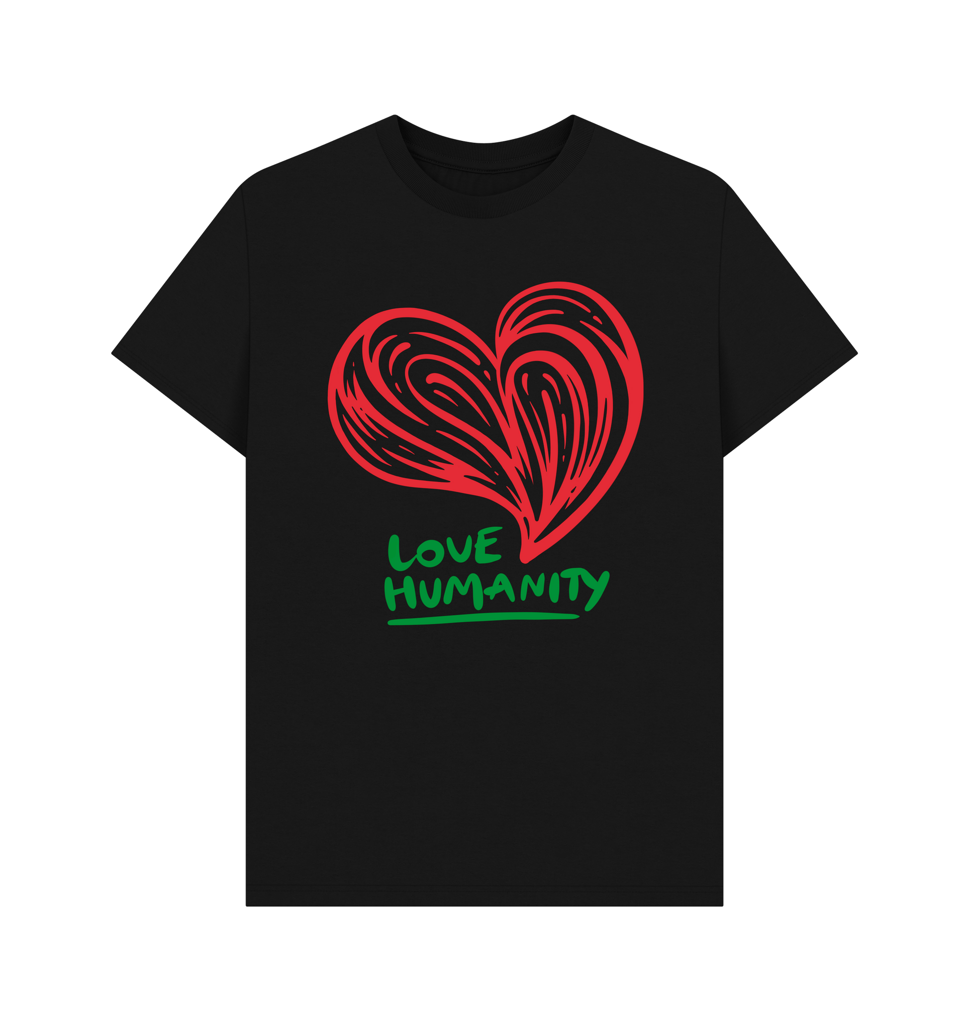 Black Printed T-shirt Front