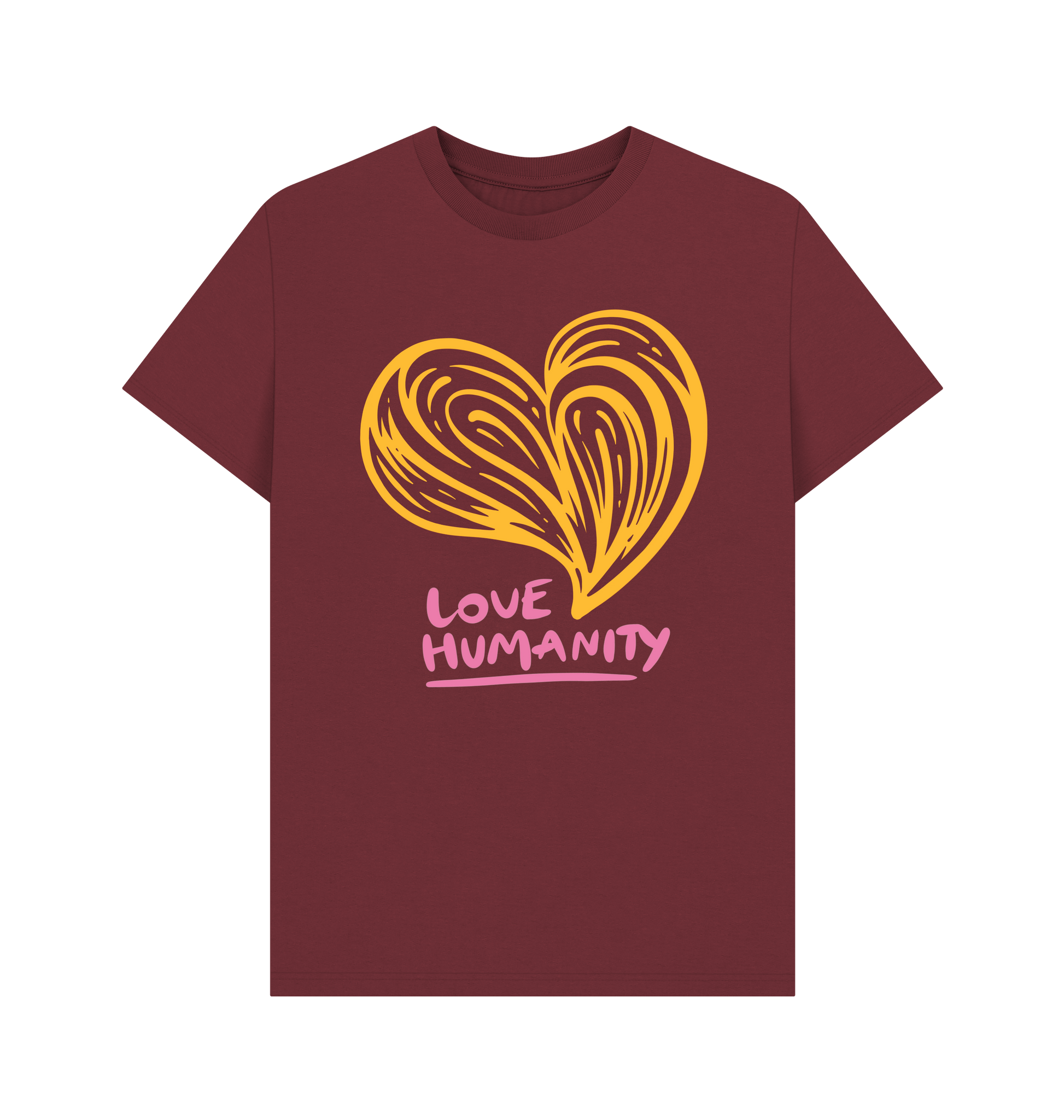 Red Wine Printed T-shirt Front