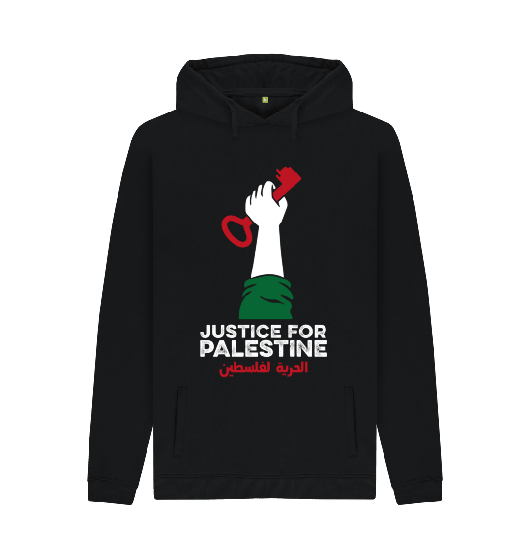 Black Unisex Hoodie \"Justice for Palestine\"