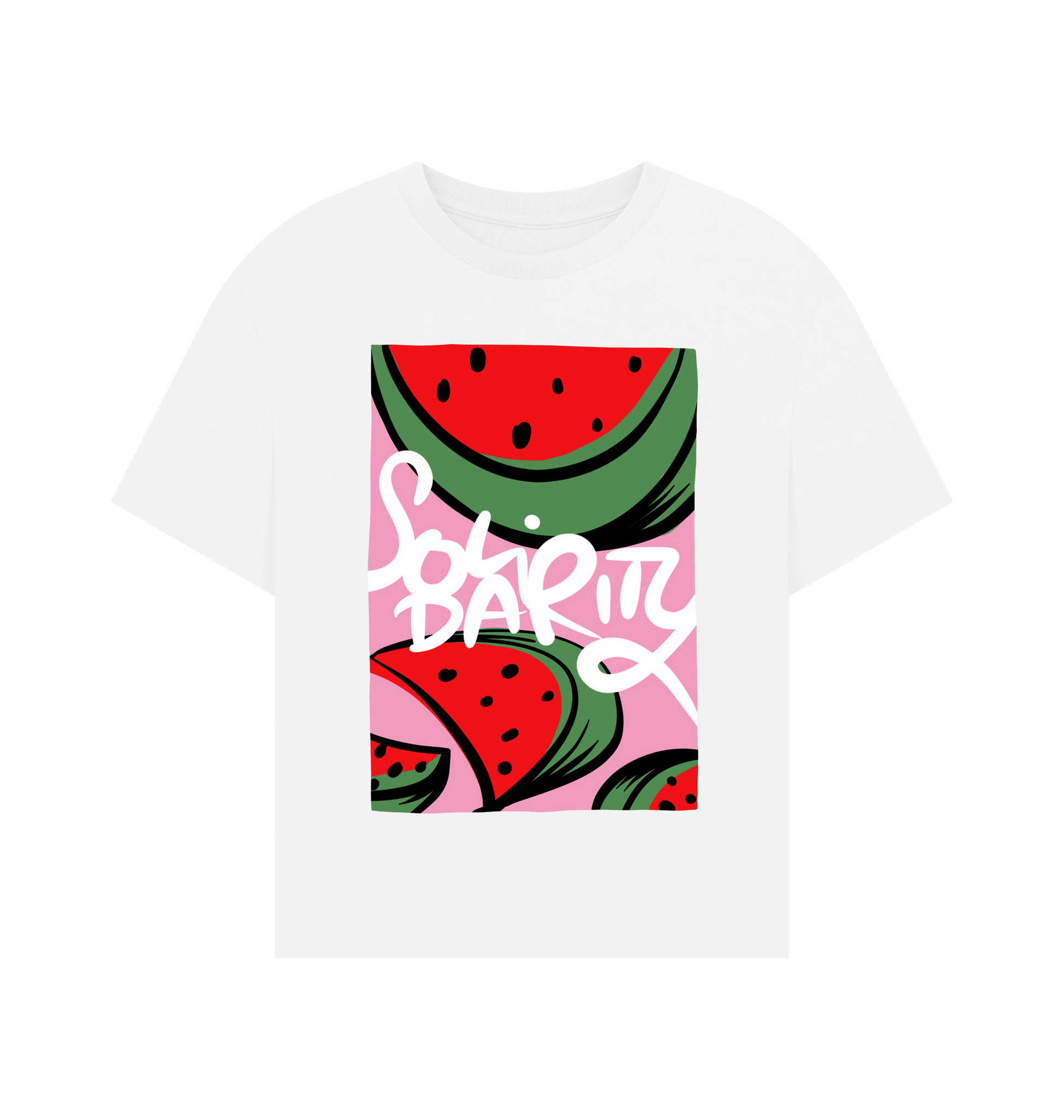 White Printed T-shirt Front