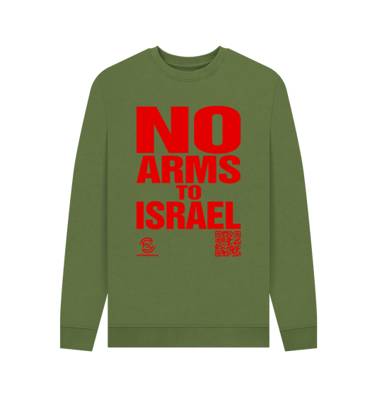 Khaki No Arms To Israel Green Sweatshirt