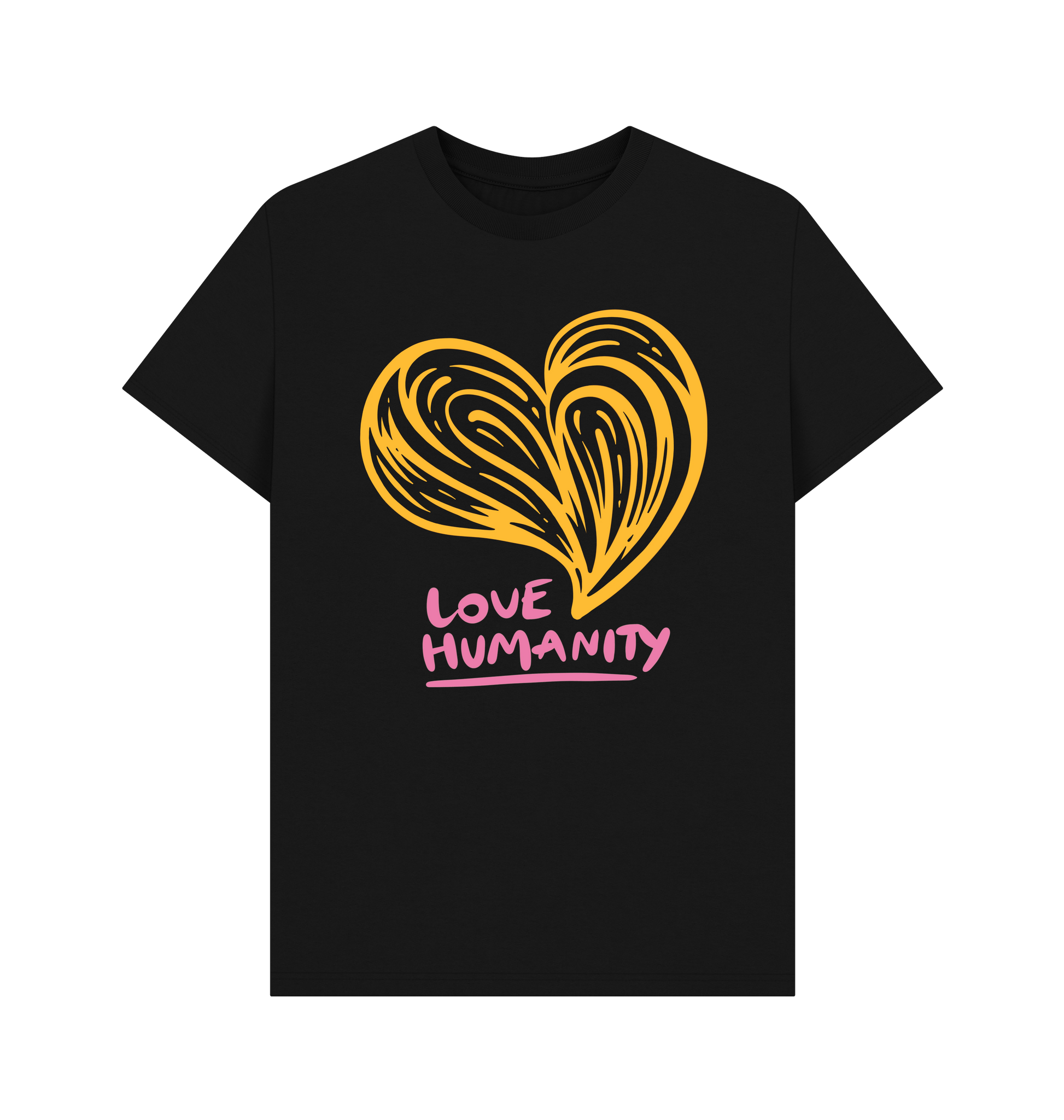 Black Printed T-shirt Front