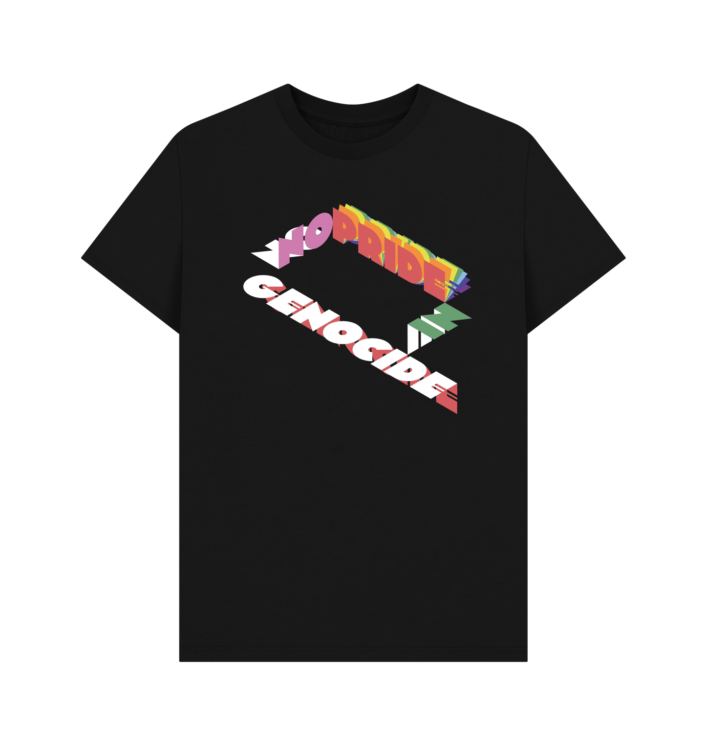 Black Printed T-shirt Front