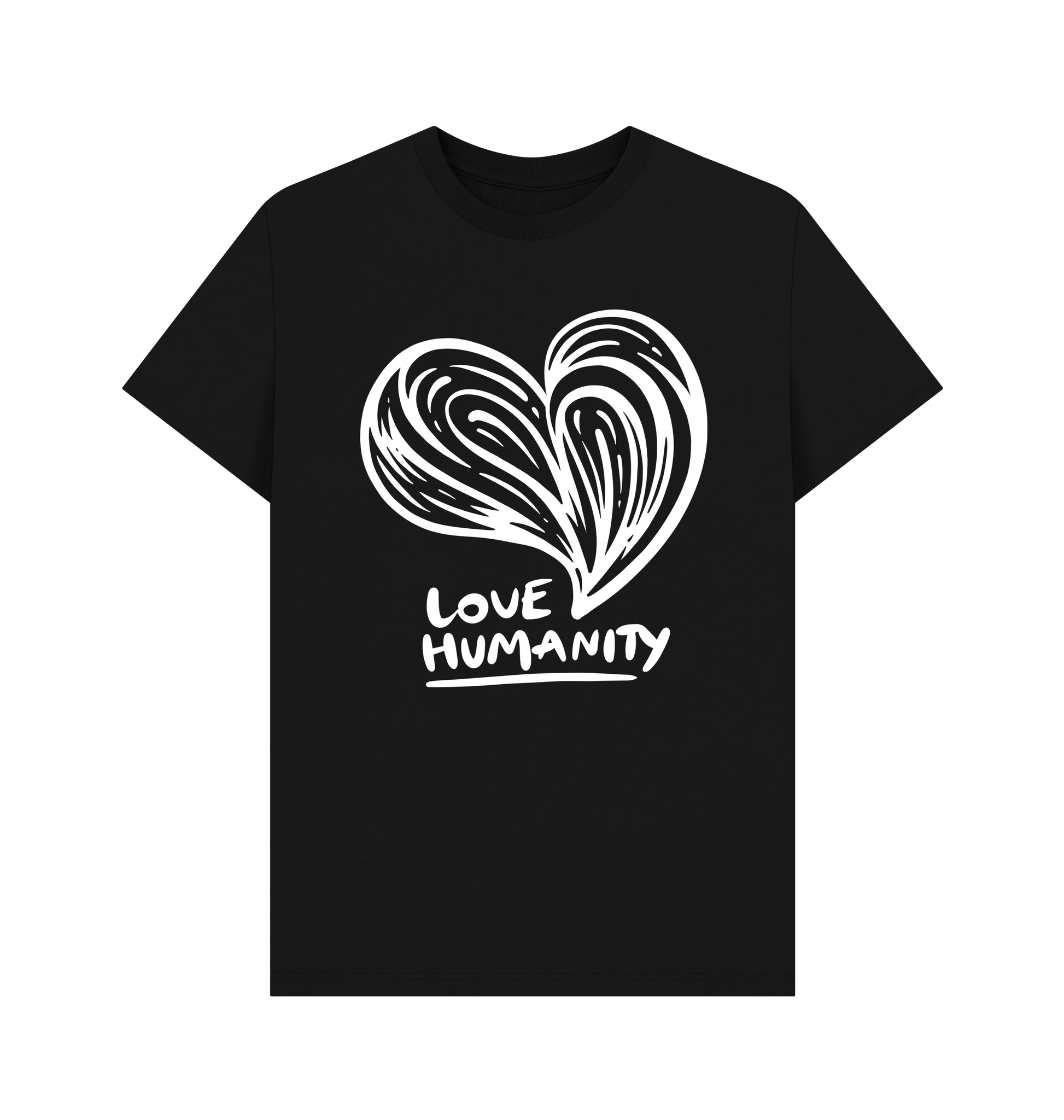 Black Printed T-shirt Front