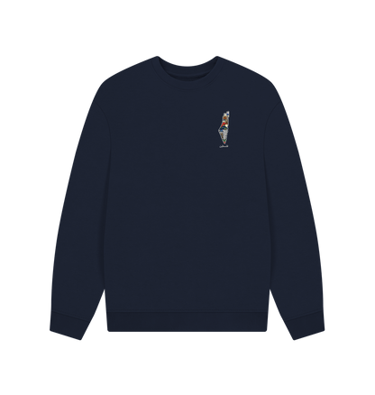 Navy Blue Palestine Map - Jumper Navy Blue